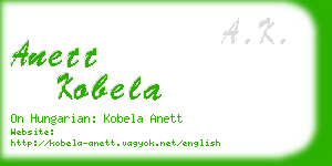 anett kobela business card